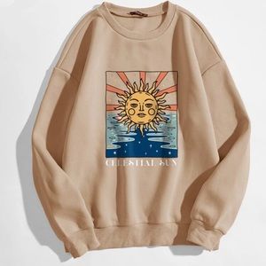 Oversized crew neck sweatshirt
